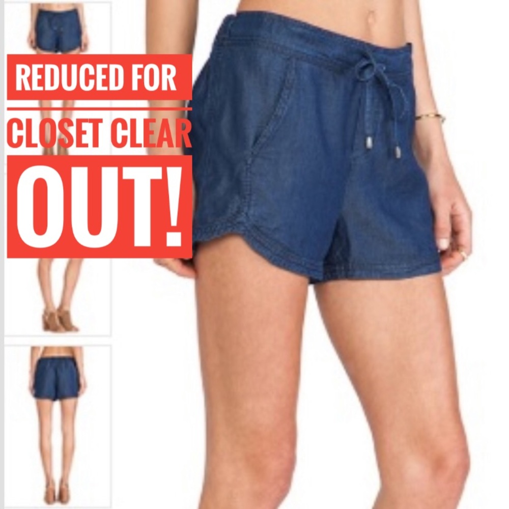 Sale Splendid Indigo Dye High Waist Shorts